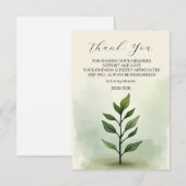 Ein Single aus Blätter Dankeskarte (Vorne/Hinten)