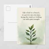 Ein Single aus Blätter Postkarte (Vorne/Hinten)