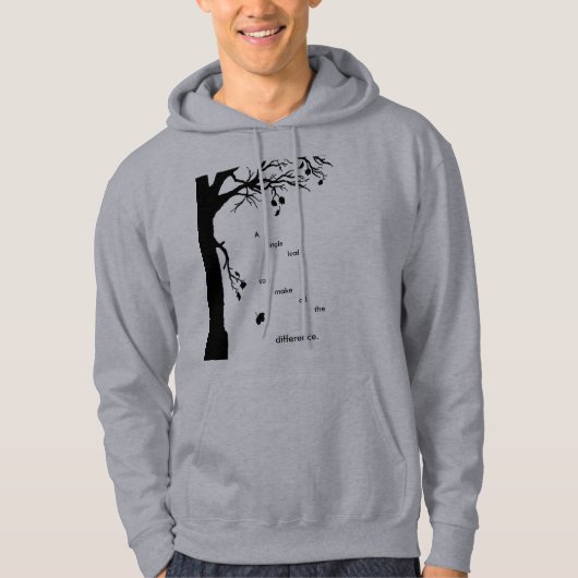 Ein Single-Blatt-Sweatshirt Hoodie (Vorderseite)