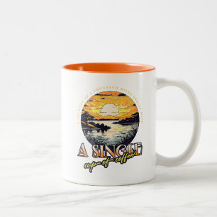Ein Single-Cup mit Kaffee Zweifarbige Tasse
