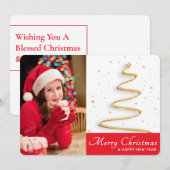 Ein Single Foto Weihnachtssaison Weihnachtskarte (Vorne/Hinten)