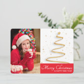 Ein Single Foto Weihnachtssaison Weihnachtskarte (Stehend Vorderseite)