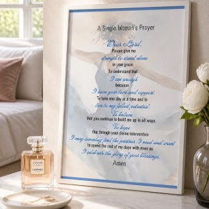 Ein Single-Frauengebet-Poster Poster