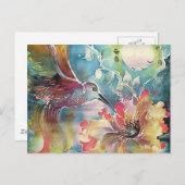 Ein Single Hummingbird Postkarte (Vorne/Hinten)