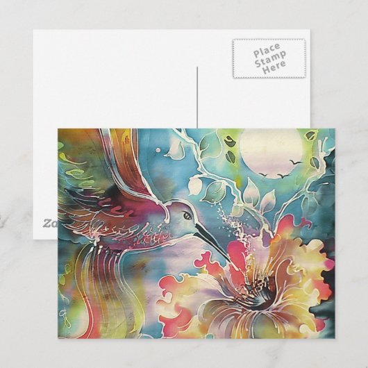 Ein Single Hummingbird Postkarte (Vorne/Hinten)