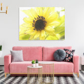 Ein Single Lemon Gelbe Sonnenblume Leinwanddruck (Insitu (Wohnzimmer))