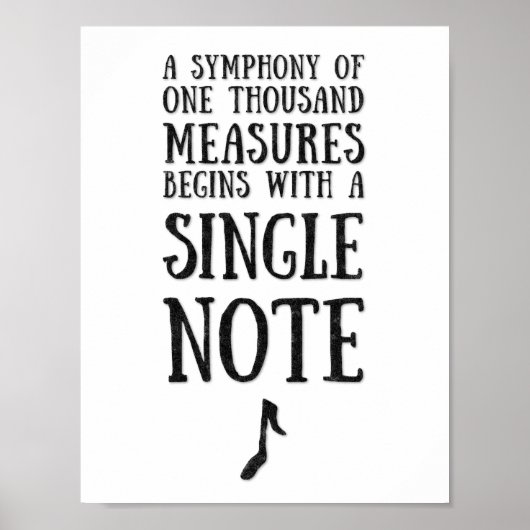 Ein Single-Note-Poster Poster (Vorne)
