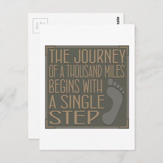 Ein Single Postkarte (Vorne/Hinten)