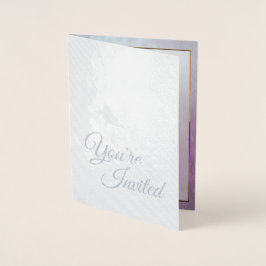 Ein Single Rosa/Goldfolie Folienkarte