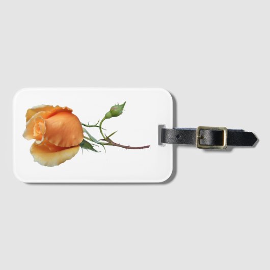 Ein Single Rose Schneiden Gepäckanhänger (Vorderseite (Horizontal))