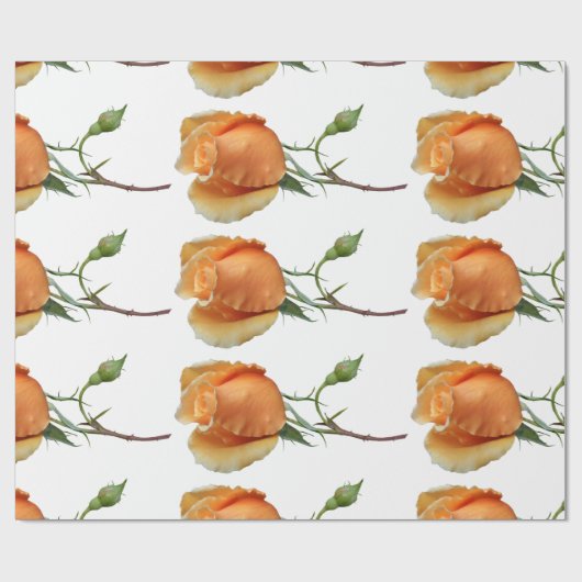 Ein Single Rose Schneiden Geschenkpapier (Flach)