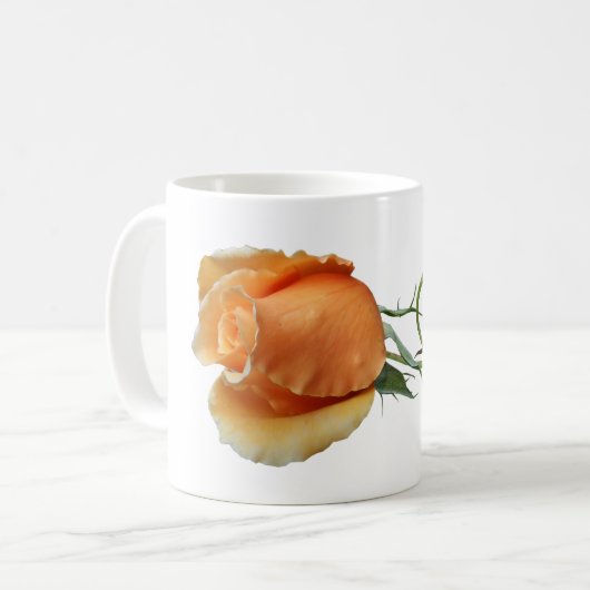 Ein Single Rose Schneiden Kaffeetasse (Vorderseite Links)