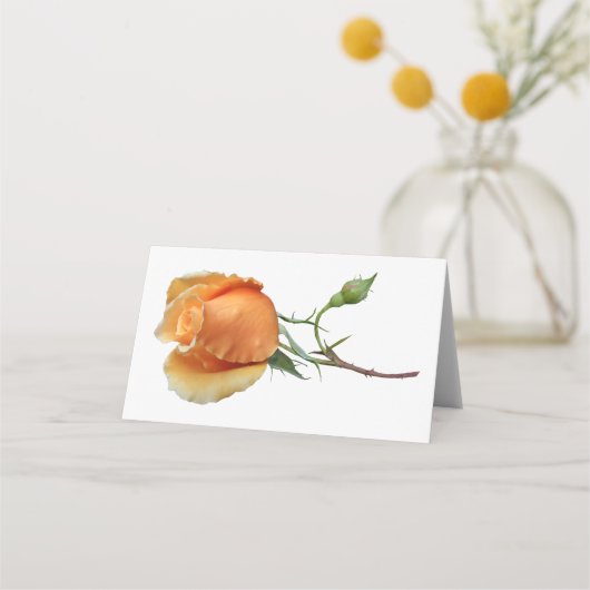 Ein Single Rose Schneiden Platzkarte (Vorderseite)