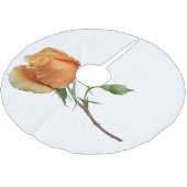 Ein Single Rose Schneiden Polyester Weihnachtsbaumdecke (Schrägansicht)