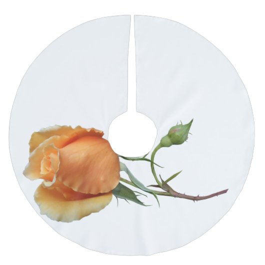Ein Single Rose Schneiden Polyester Weihnachtsbaumdecke (Vorderseite)