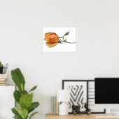Ein Single Rose Schneiden Poster (Heimbüro)