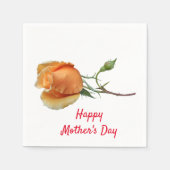 Ein Single Rose Schneiden Serviette (Vorderseite)