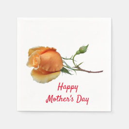 Ein Single Rose Schneiden Serviette