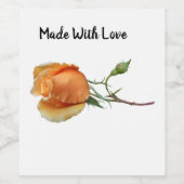 Ein Single Rose Schneiden Weinetikett (Einzelnes Label)