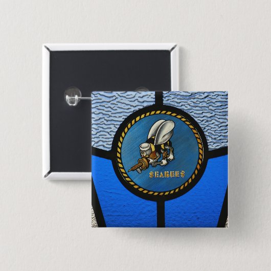 Ein Single-Seabelogo Button (Vorne & Hinten)