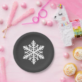 Ein Single Snowflake Pappteller (Party)
