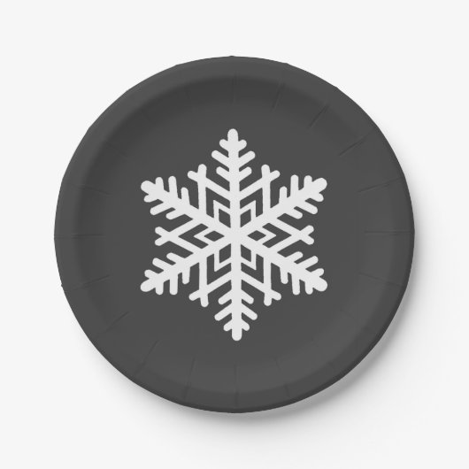 Ein Single Snowflake Pappteller (Vorderseite)