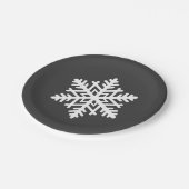 Ein Single Snowflake Pappteller (Schrägansicht)