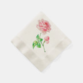 Ein Single Vintag Rosa Rose Serviette (Ecke)