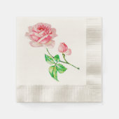 Ein Single Vintag Rosa Rose Serviette (Vorderseite)