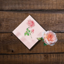 Ein Single Vintag Rosa Rose Serviette