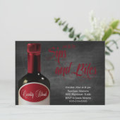 Ein Sip und ein kleines Halloween-Party Einladung (Stehend Vorderseite)