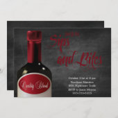 Ein Sip und ein kleines Halloween-Party Einladung (Vorne/Hinten)