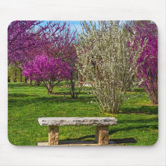 Ein Sitzplatz in der Frühlingssaison Mousepad (Vorne)