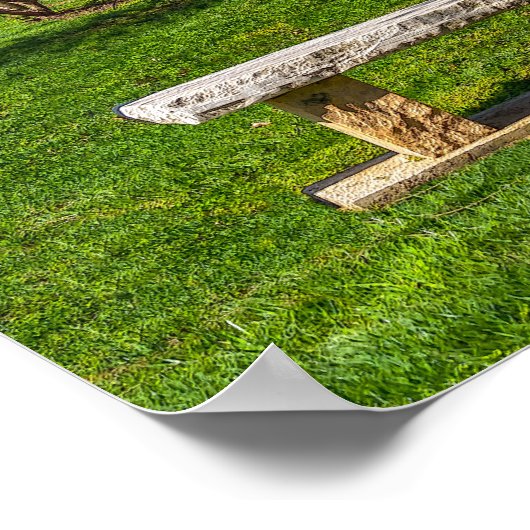 Ein Sitzplatz in der Frühlingssaison Poster (Ecke)