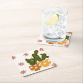 Ein skandinavisches Kunstmuster ohne Grenzen Rechteckiger Pappuntersetzer (Vor Ort)