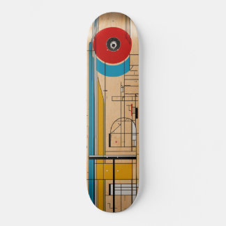 Ein Skateboarddeck mit einer Abbildung, die von