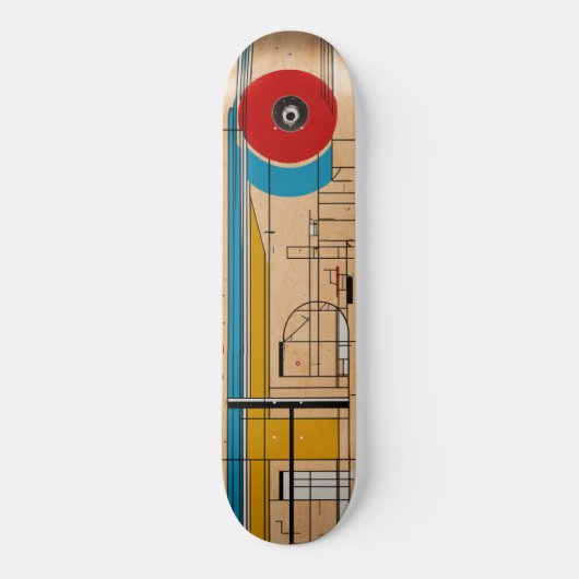 Ein Skateboarddeck mit einer Abbildung, die von (Vorderseite)