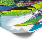 Ein Skateboardpfau Poster (Ecke)