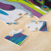 Ein Skateboardpfau Puzzle (Seite)