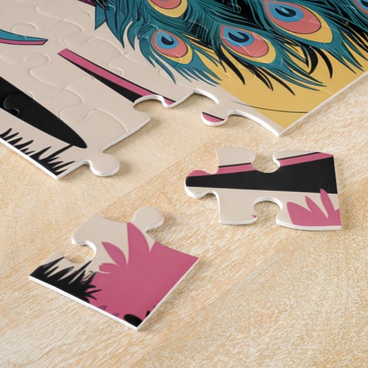 Ein Skateboardpfau Puzzle (Seite)