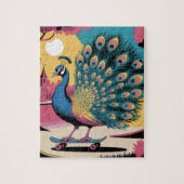 Ein Skateboardpfau Puzzle (Vertikal)