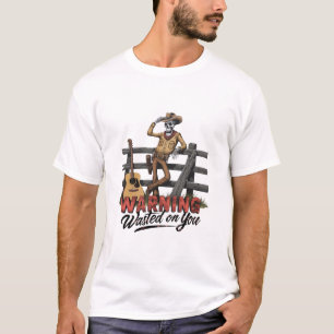 Ein Skelettcowboy, der seinen Hut kippt T-Shirt
