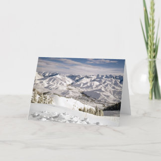 Ein Skifahrer-Ausblick vom Gipfel des Bald Berges Karte