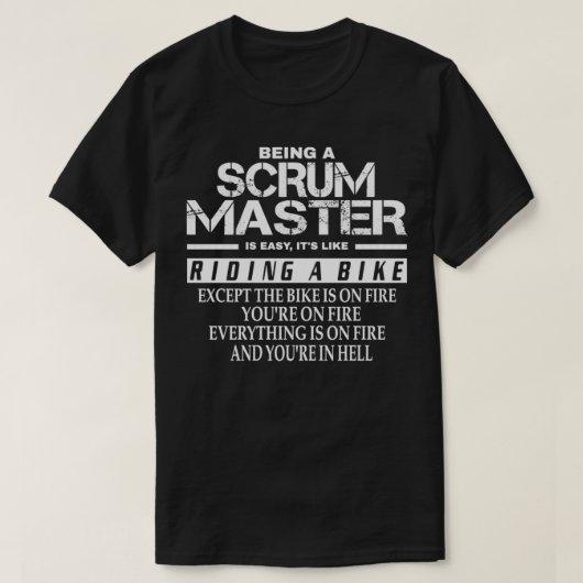 Ein Skrum Master zu sein ist einfach, wie ein Bike T-Shirt (Design vorne)