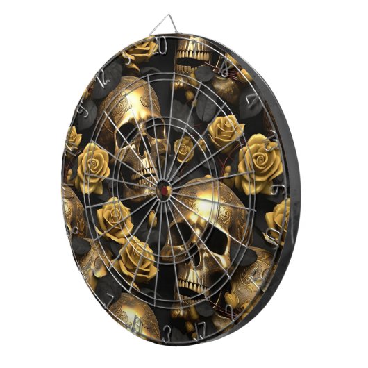 Ein Skull und Rose Serie Design 8 Dartscheibe (Vorderseite rechts)