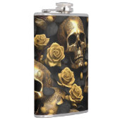 Ein Skull und Rose Serie Design 8 Flachmann (Rechts)
