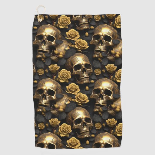 Ein Skull und Rose Serie Design 8 Golfhandtuch (Vorderseite)