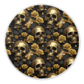 Ein Skull und Rose Serie Design 8 Keramikknauf (Vorderseite)