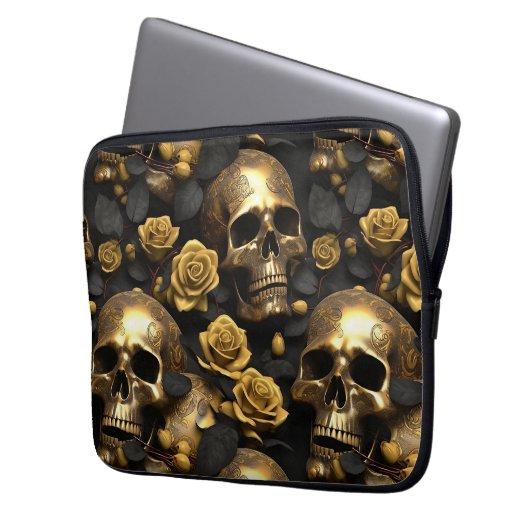 Ein Skull und Rose Serie Design 8 Laptopschutzhülle (Vorderseite Links)