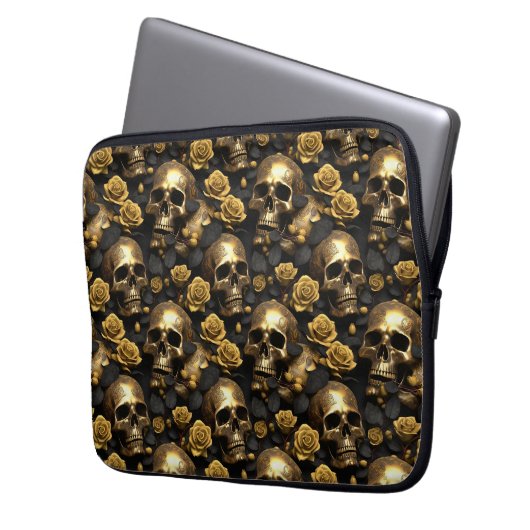 Ein Skull und Rose Serie Design 8 Laptopschutzhülle (Vorderseite Links)
